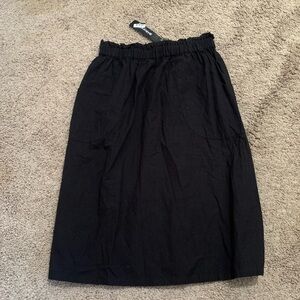 NWT Allegra K Black Midi Skirt Large